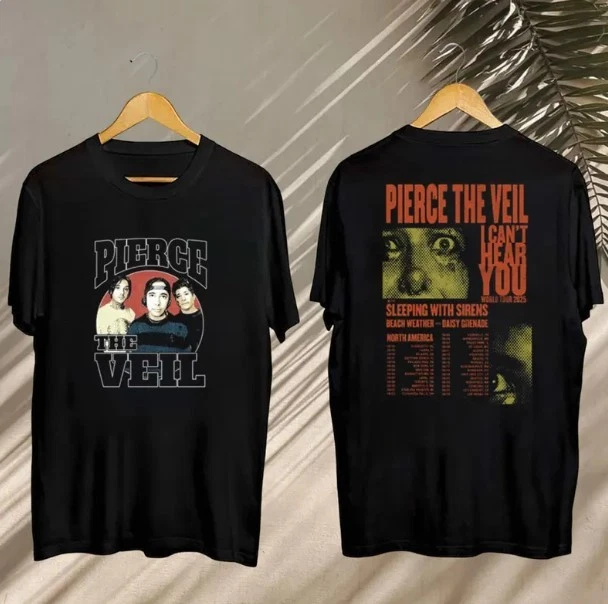 Pierce The Veil Rock Band, 2025 Pierce The Veil I Can'T Hear You Tour Shirt