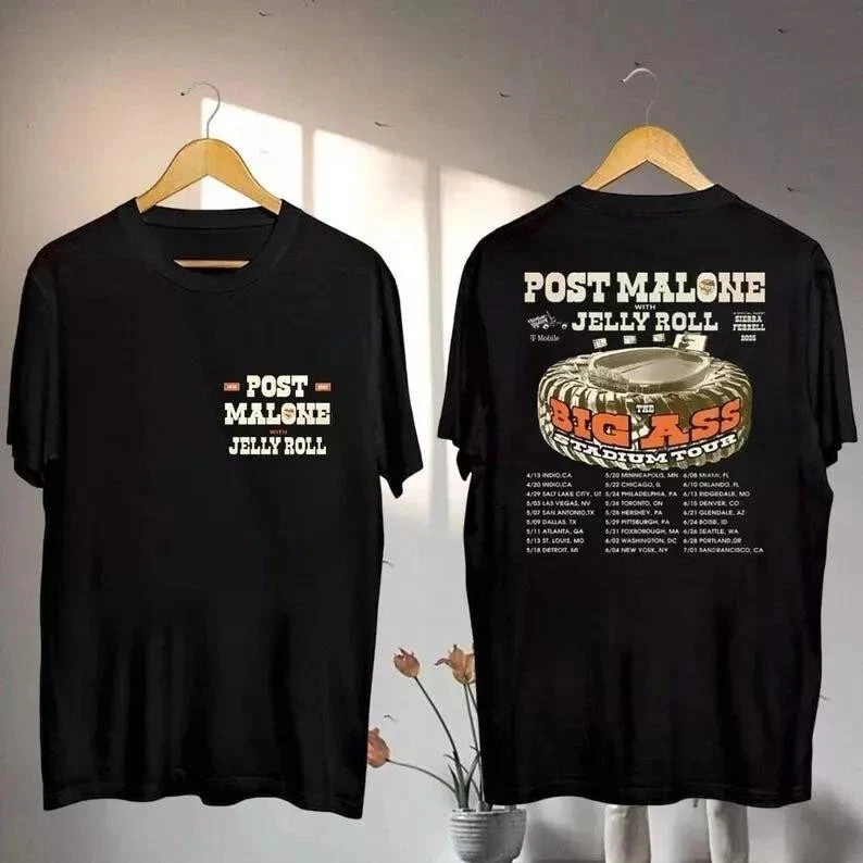 Post Malone And Jelly Roll Tour 2025 Unisex T-Shirt