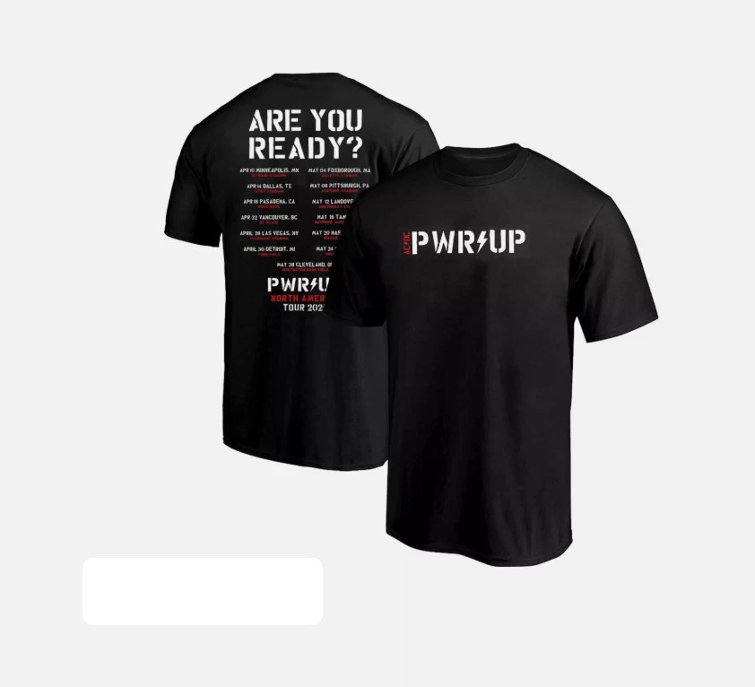 Pwr Up 2025 Acdc Are You Ready Tour Dates T-Shirt  2