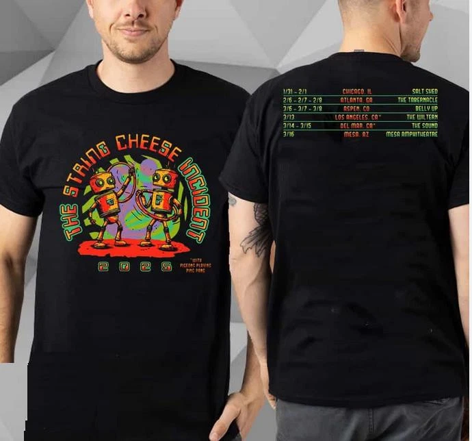 The String Cheese Incident With Pigeons Playing Ping Pong Tour List 2025 T-Shirt