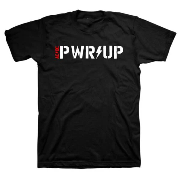 Pwr Up 2025 Tour Dates B W T-Shirt Gift For Fan Acdc Black Cotton Unisex