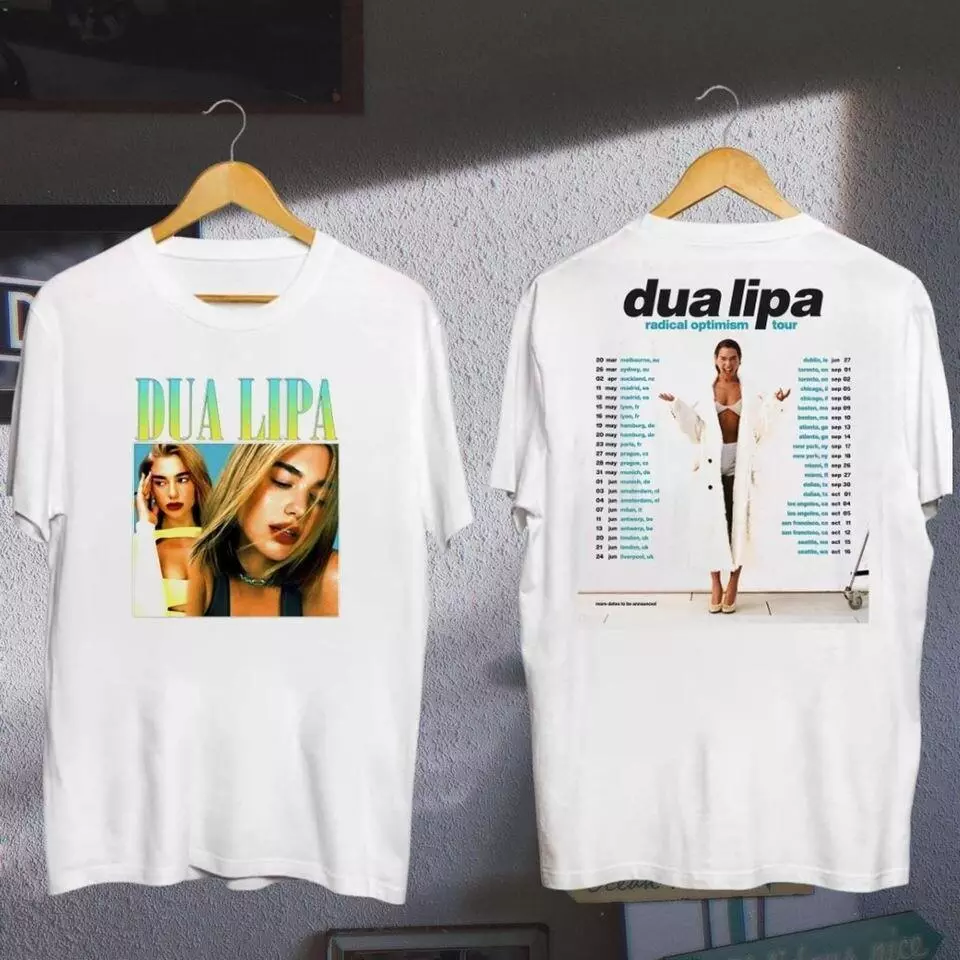 Dua Lipa Graphic Shirt  2025 Dua Lipa Radical Optimism Tour Shirt New