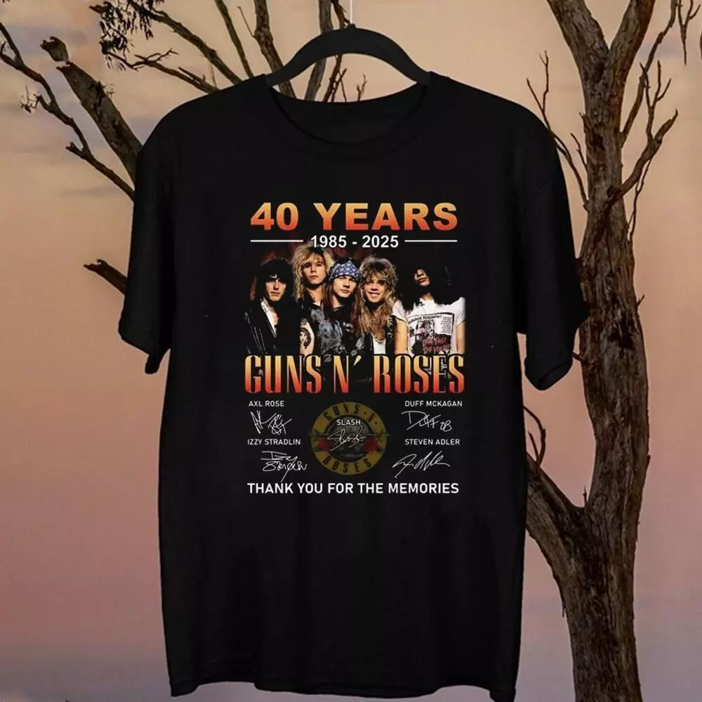 New Guns N  Roses 2025 Anniversary Gift For Fans Unisex S-5Xl Shirt