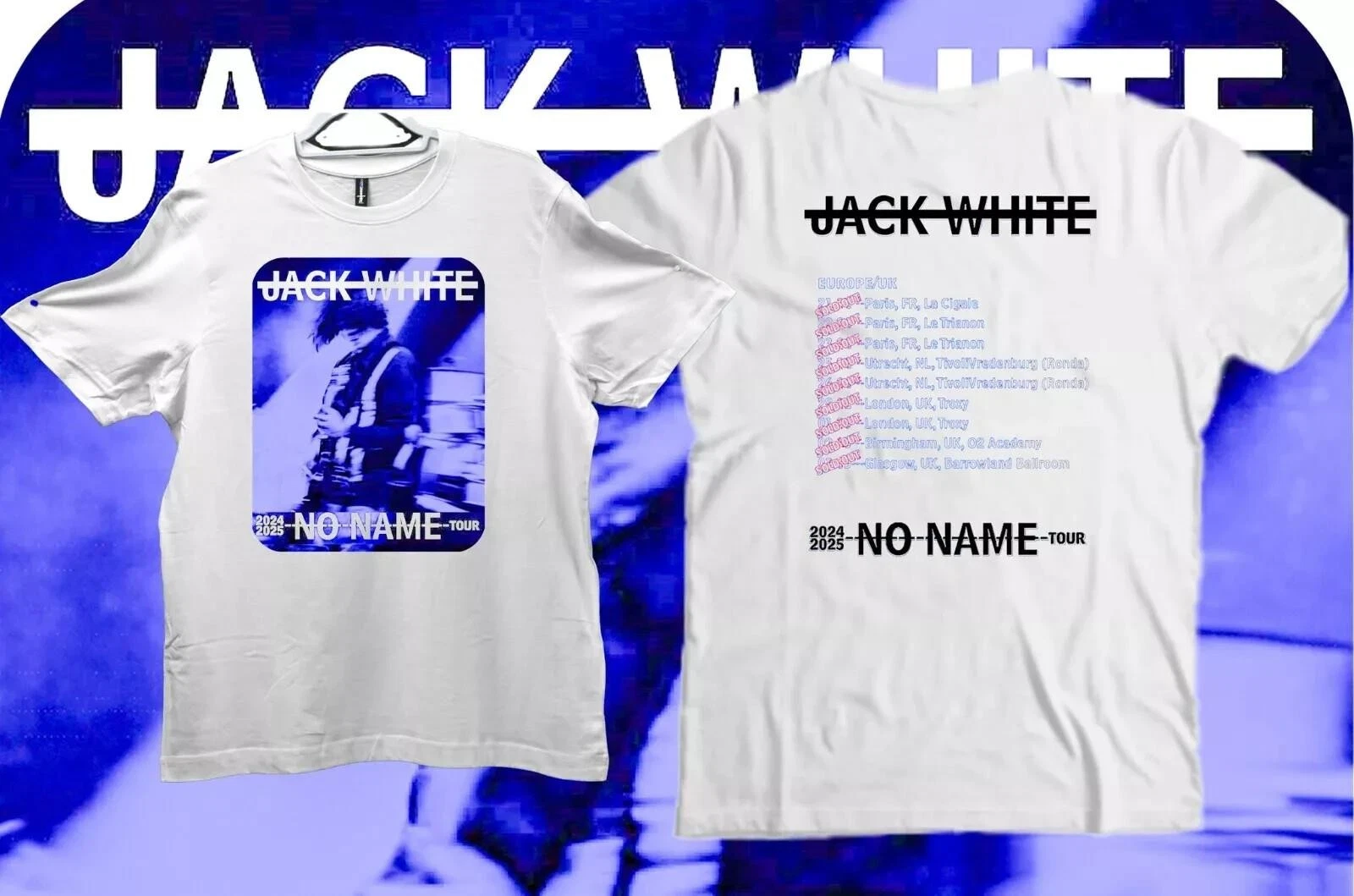 Jack White 2025 No Name Tour T Shirts