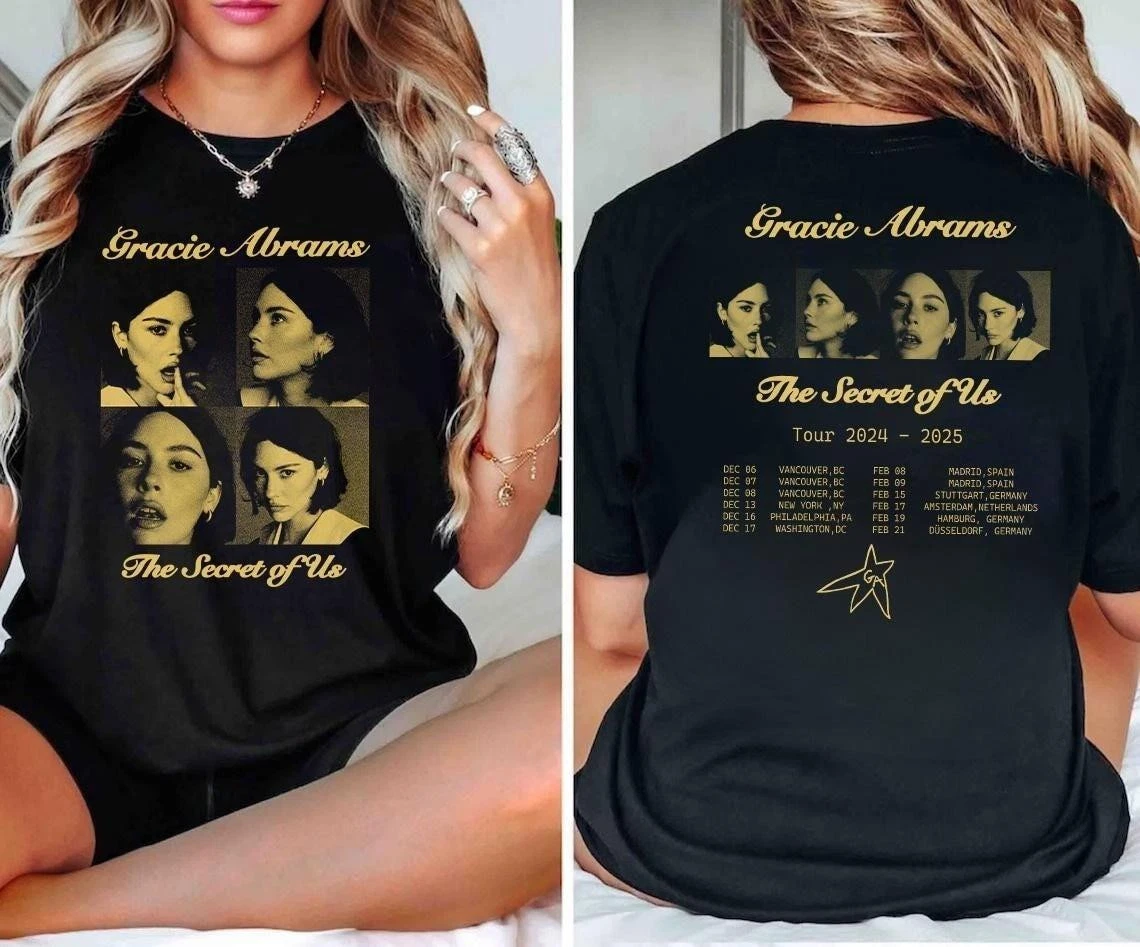 Gracie Abrams The Secret Of Us Tour 2024-2025 Shirt  Gracie 2025 Tour Shirt For Fans