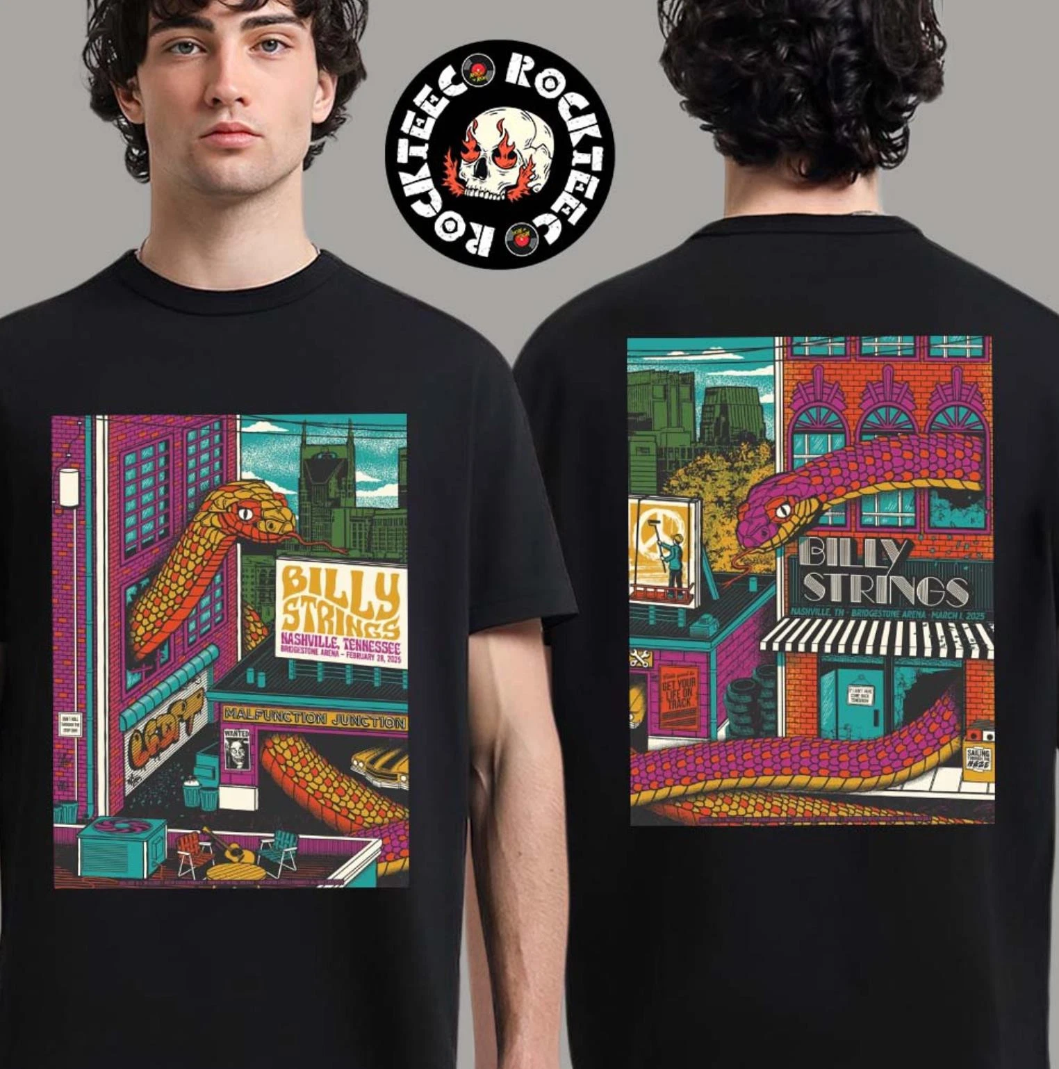 Billy Strings Nashville Tennessee Single Night On Feb 28   March 1 2025 T-Shirt