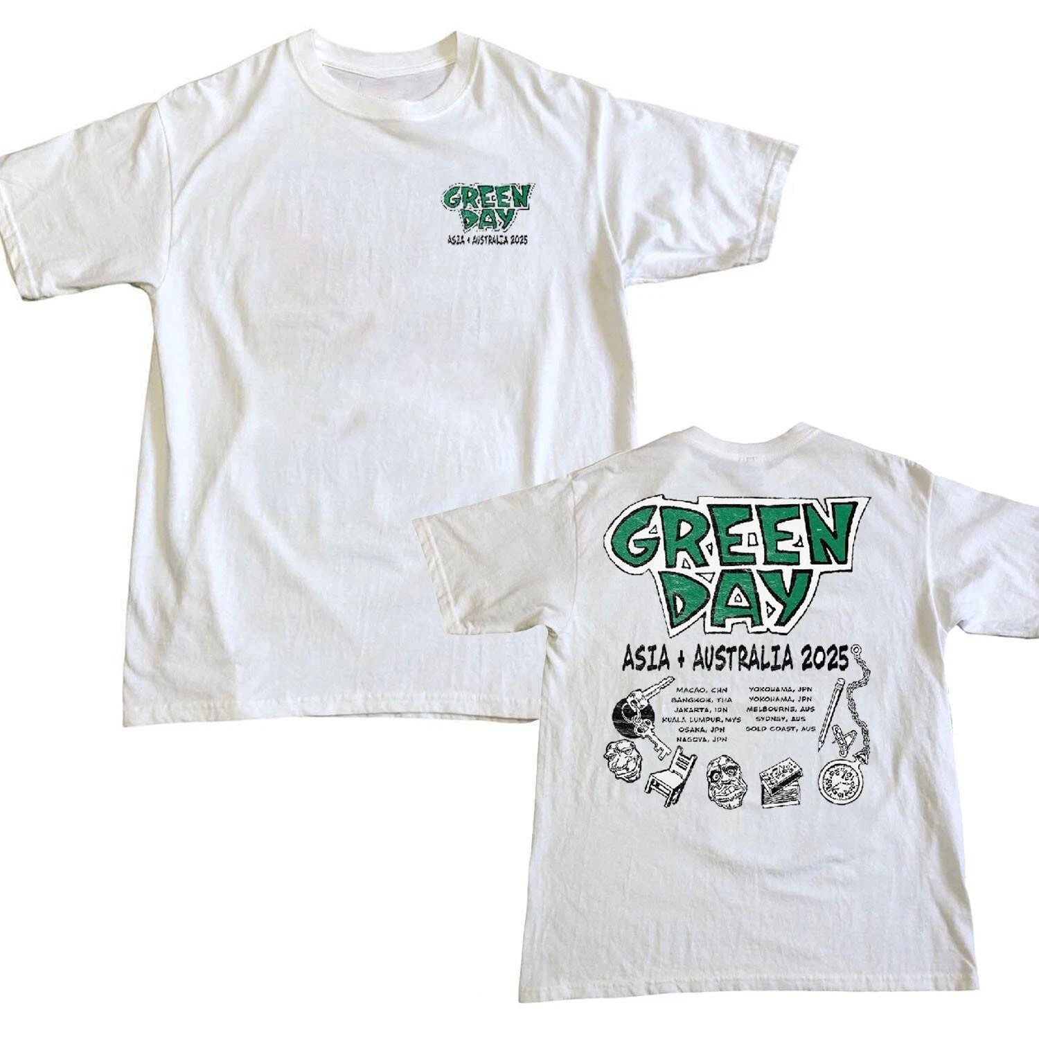 Green Day Asia And Australia Tour 2025 Two Sides Unisex T-Shirt