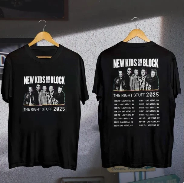 New Kids On The Block The Right Stuff Tshirt, Nkotb Band 2025
