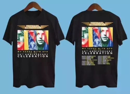 Michael Schenker My Years With Ufo 2025 Tour Black All Size T-Shirt