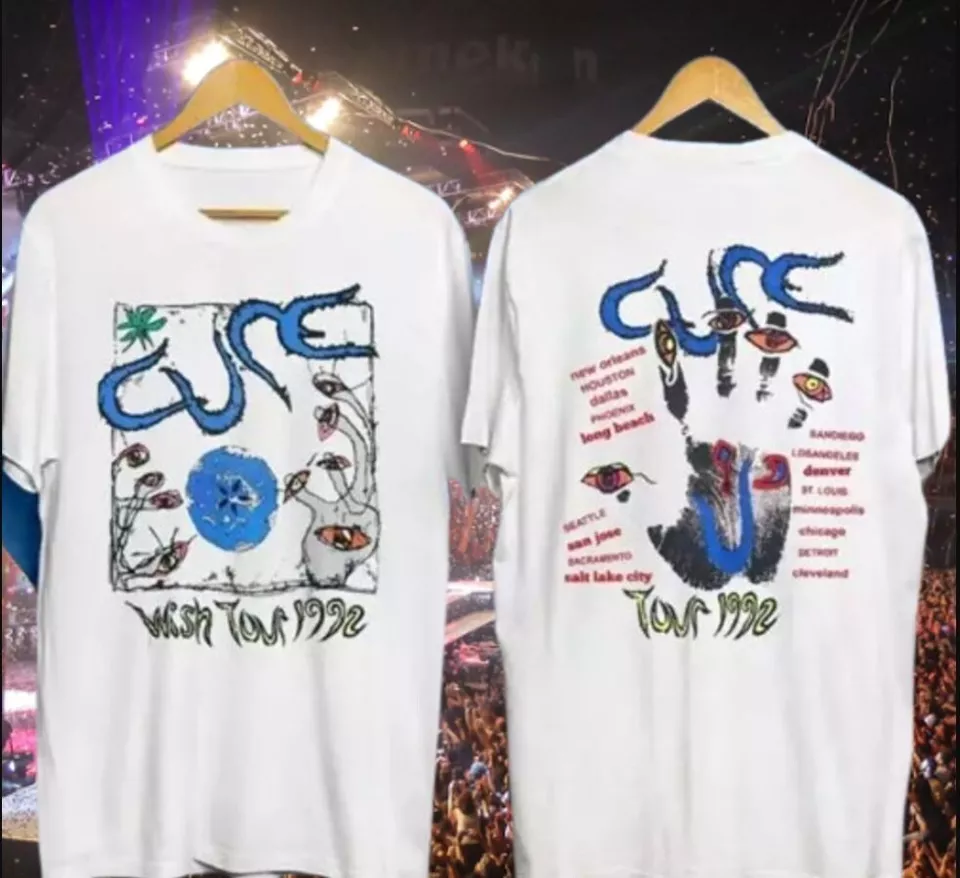 The Cure 1992 Rare Wish Tour T-Shirt Concert Rock 90S Music Gift Fans