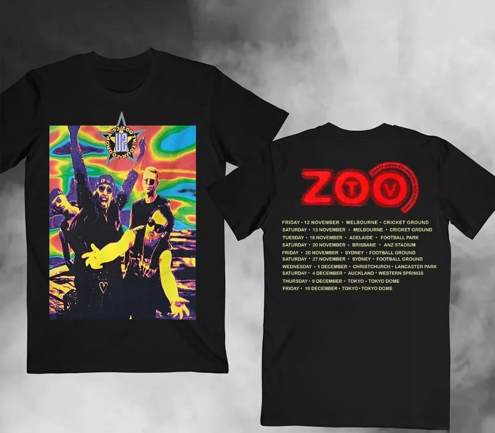 Tv Tour U2 Zoo 1993 T-Shirt Xl Zooropa Shirt Band Rare Tagged Fashion Concert