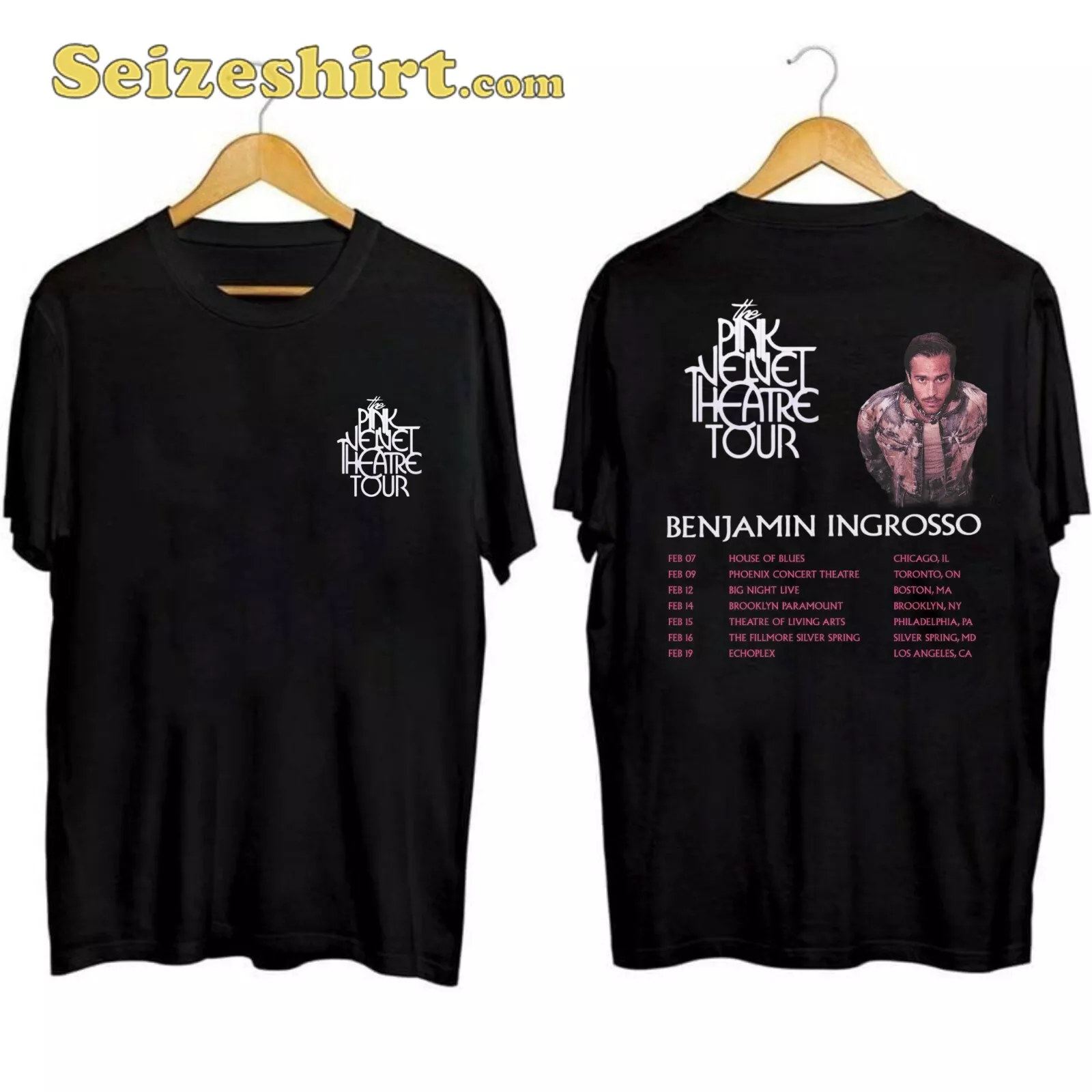 Benjamin Ingrosso Pink Velvet Theatre Tour 2025 T-Shirt