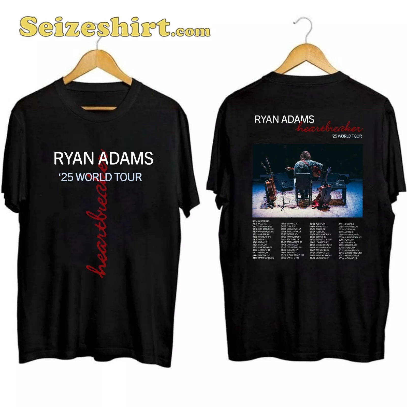 Ryan Adams Heartbreaker World Tour 2025 T-Shirt