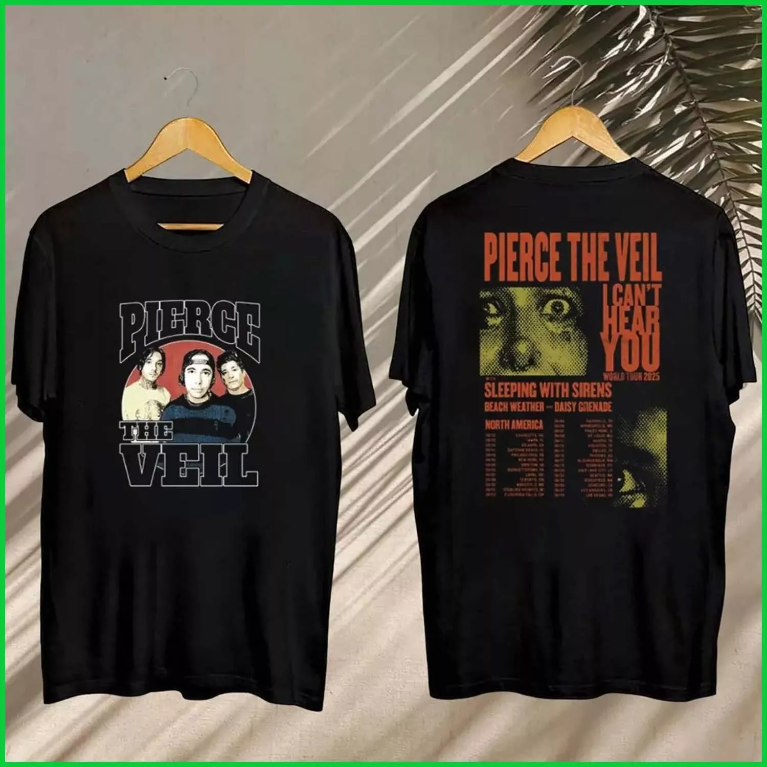 Pierce The Veil I Can'T Hear You World Tour 2025 T-Shirt Gift For Fan