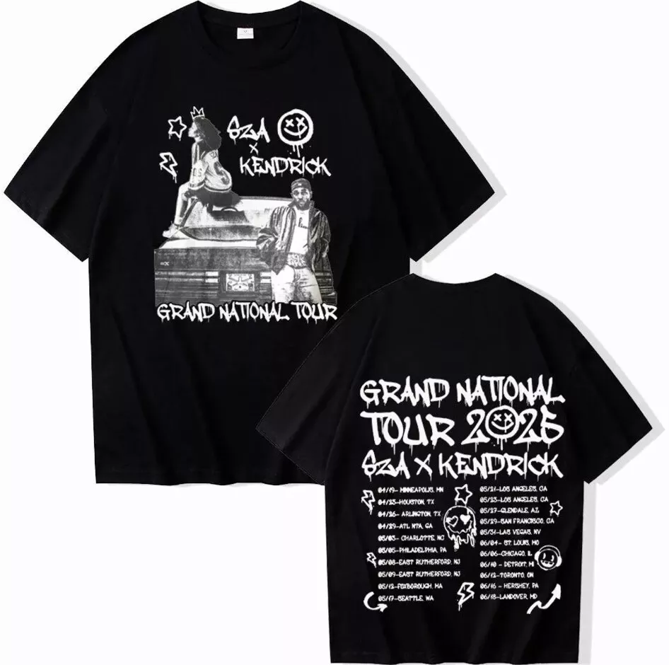 Kendrick Lamar & Sza 2025 Tour T-Shirt Hip Hop Concert Shirt Gift For Fans