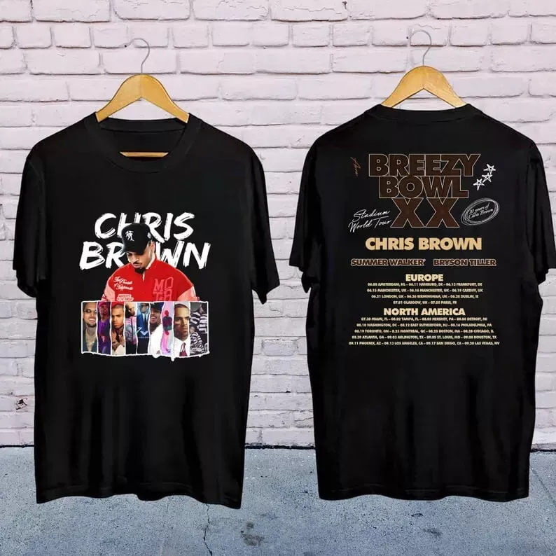 Chris.Brown Signatures Breezy Bowl Xxtour 2025 T-Shirt, Album Shirt Fan