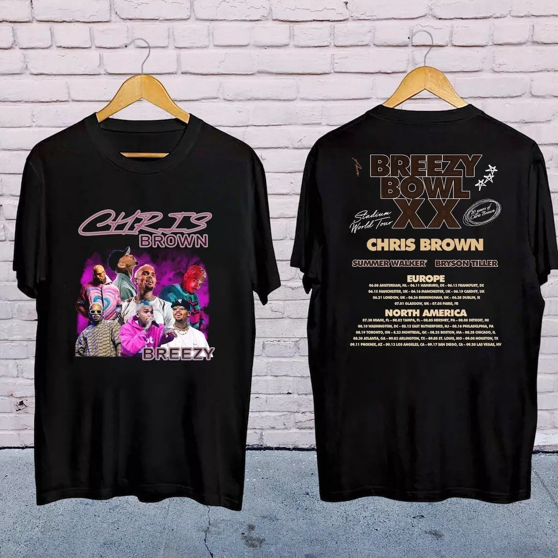 2025 Chris Brown Breezy Bowl Xx Concert Shirt, Chris Brown Breezy Bowl Xx Shirt