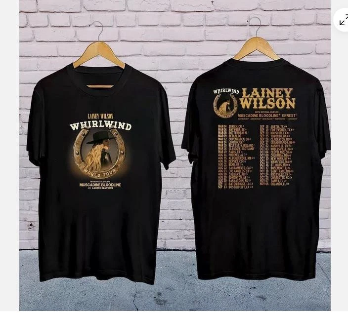 Lainey Wilson Whirlwind World Tour 2025 Shirt, Lainey Wilson 2025 T-Shirt