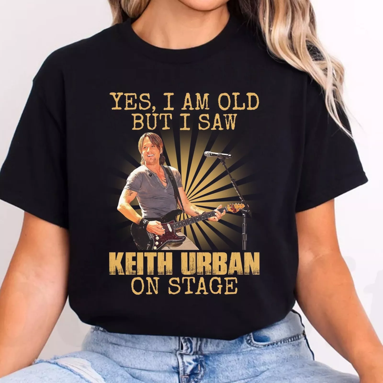 Yes I'M Old But I Saw Keith Uban On Stage Shirt, Keith Urban 2025 Tour Fan Shirt