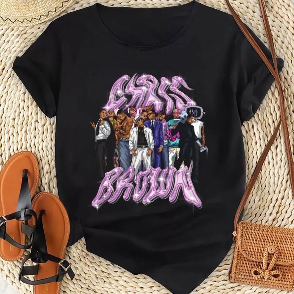 Chris Brown Vintage Shirt, Chris Brown Breezy Bowl Xx Tour 2025 Shirt Fans Gift