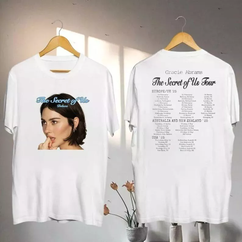 Gracie Abrams Merch The Secret Of Us 2025 Tour Shirt, Gracie Tour Shirt For Fans