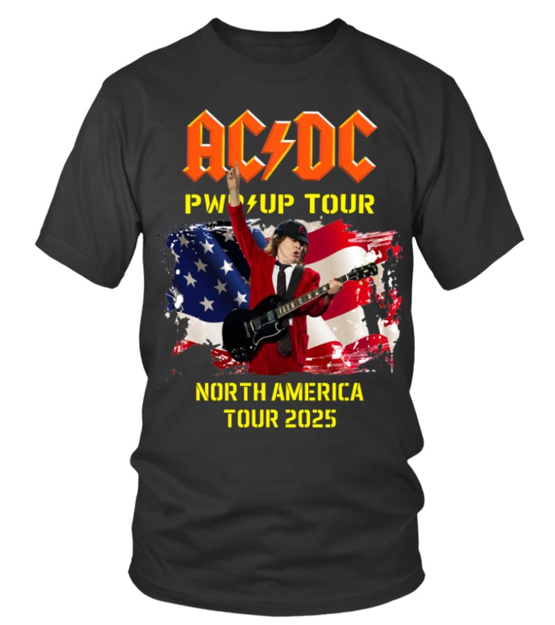 Ac/Dc Pwr Up Tour North America Merch Tour 2025 Shirt