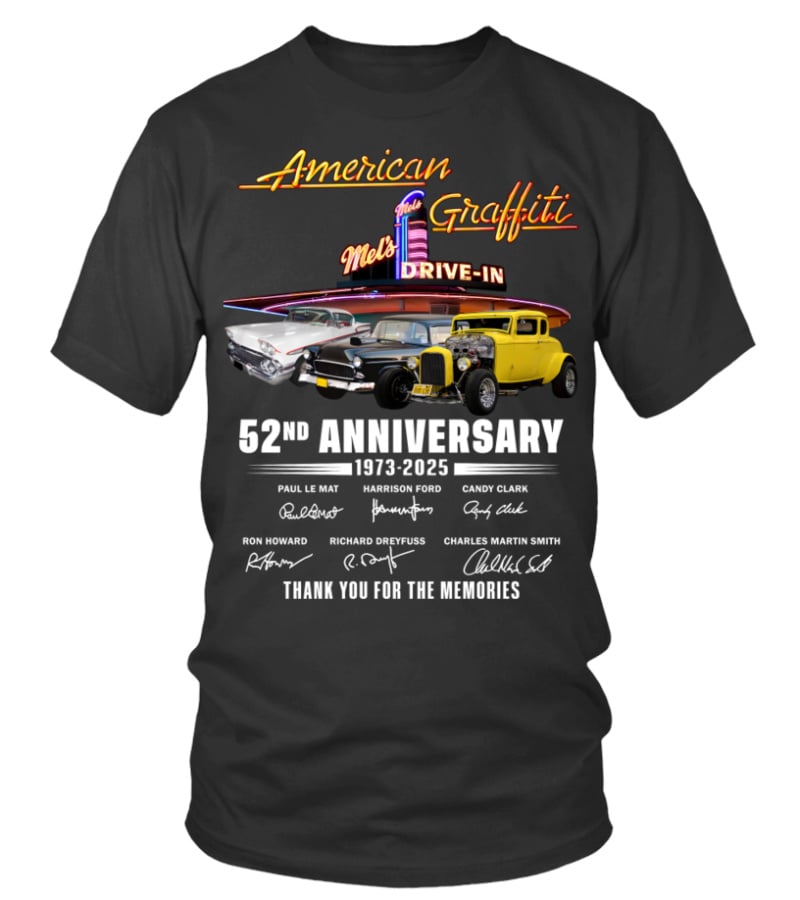 American Graffiti Anniversary 1973-Merch Tour 2025 Shirt 004