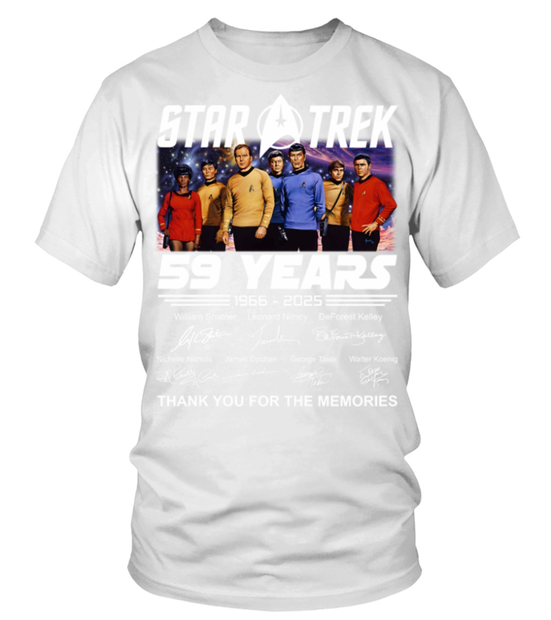 008 Star Trek 59 Years 1966 - 2025 Merch Tour Shirt