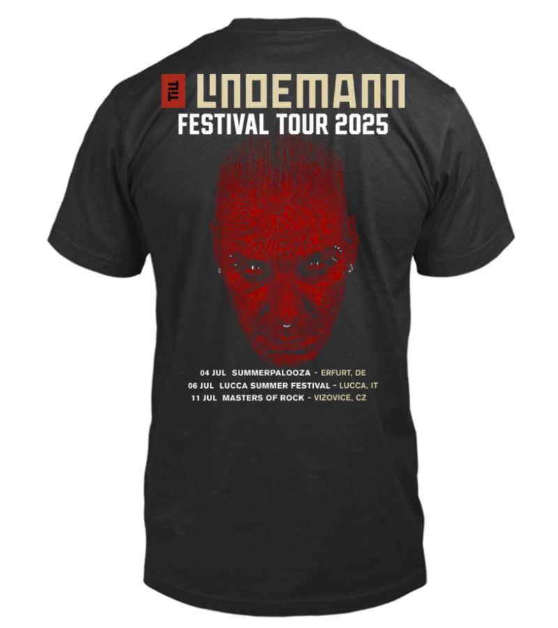 2-Seitein Till Lindemann Festival Merch Tour 2025 Shirt