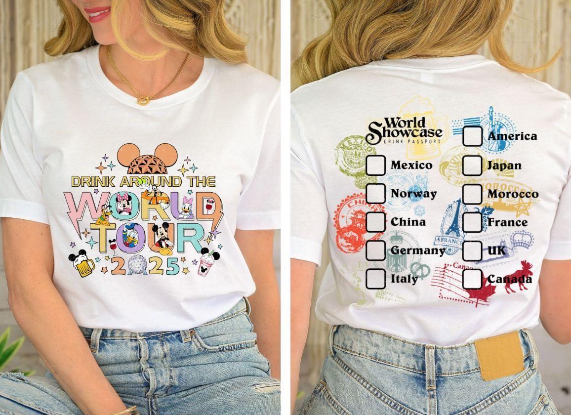 Epcot World Tour 2025 Vuitino Shirt