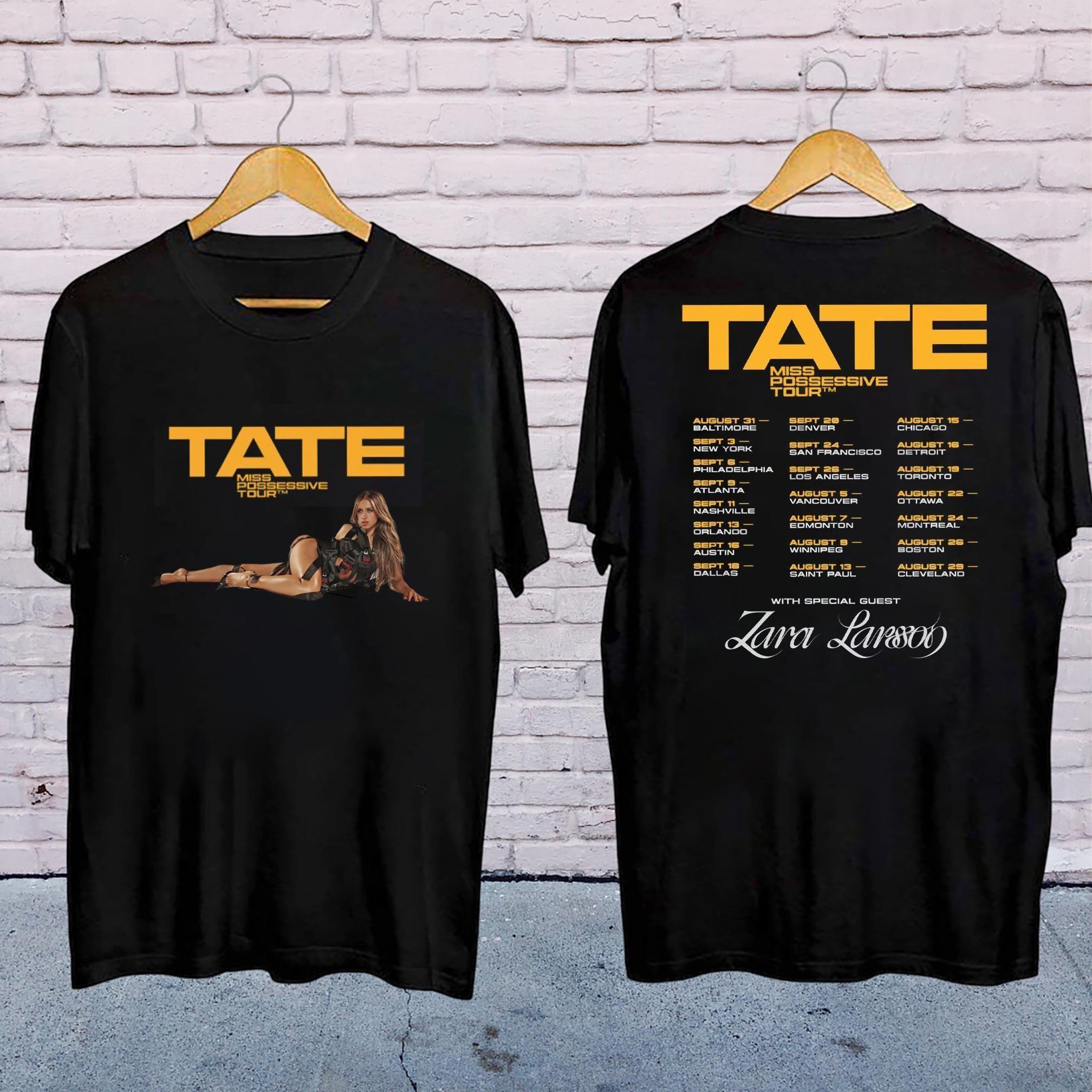 Concert Tate Mcrae Miss Possessive Tour 2025 Double Side Vuitino Apparel