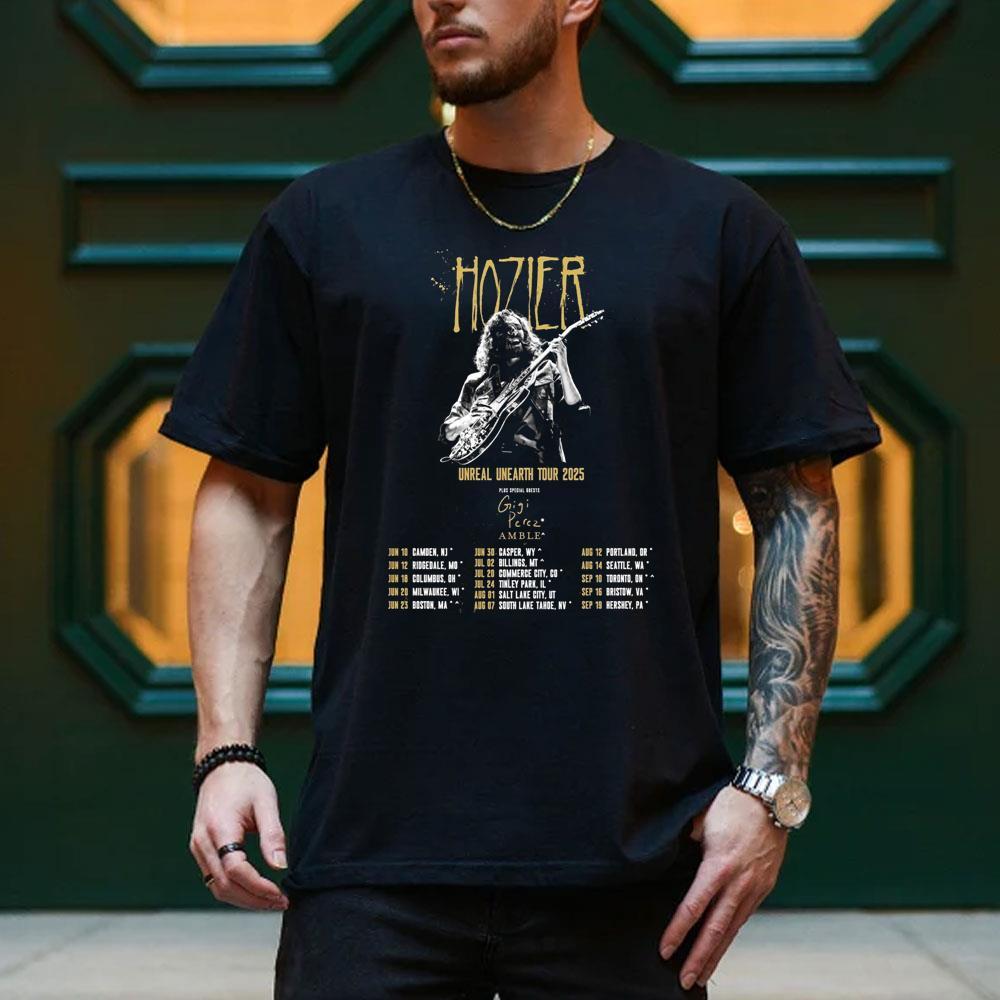 Design Hozier Unreal Unearth Tour 2025 Dates Vuitino Shirt
