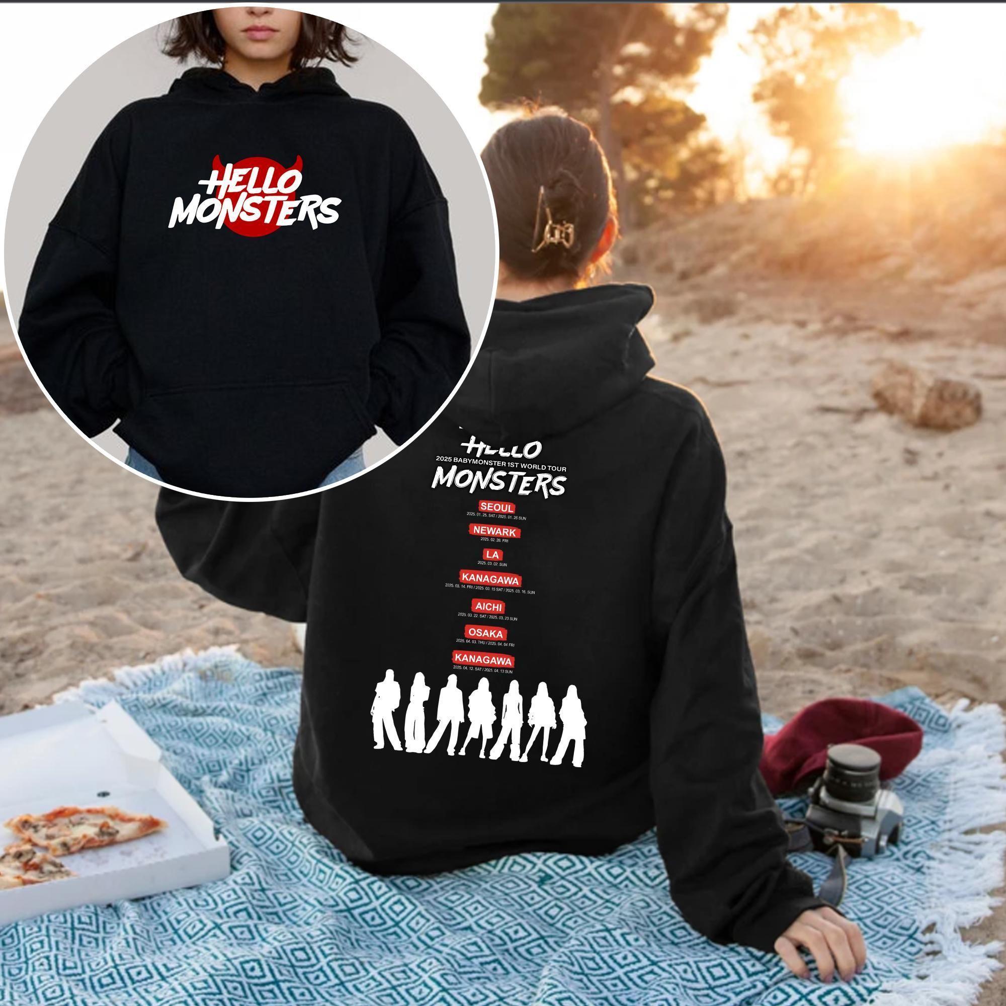Babymonster Hello Monster World Tour 2025 2 Vuitino Shirt