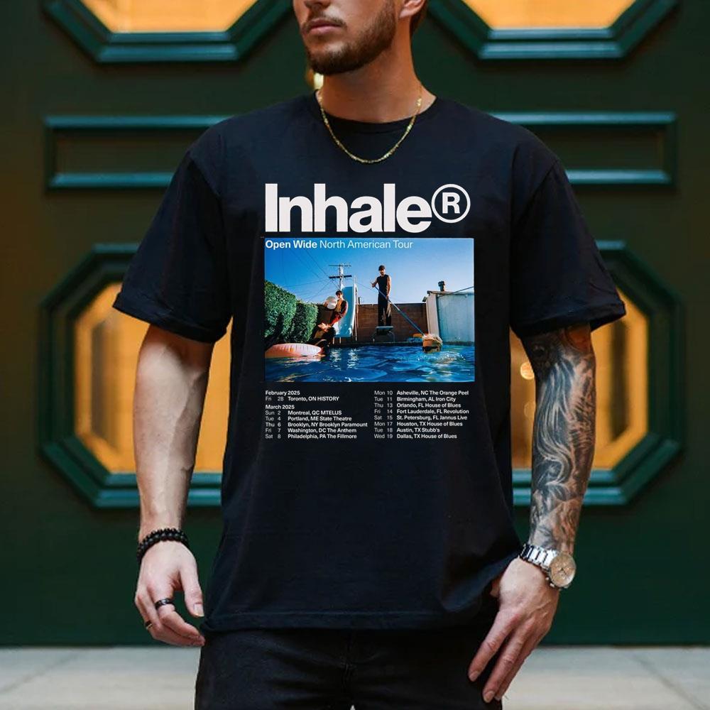 Design Inhaler Open Wide North American Tour 2025 Vuitino Shirt