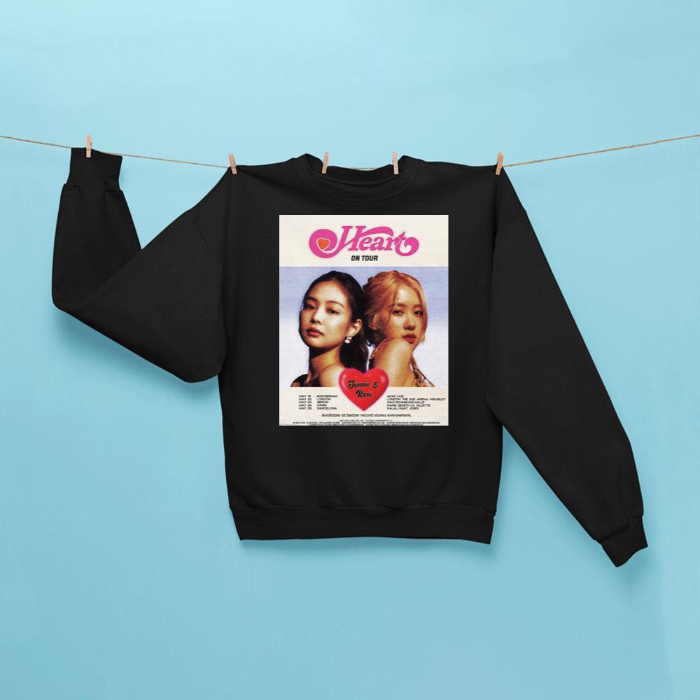 Heart On Tour 2025 Jennie And Ros Vuitino Shirt