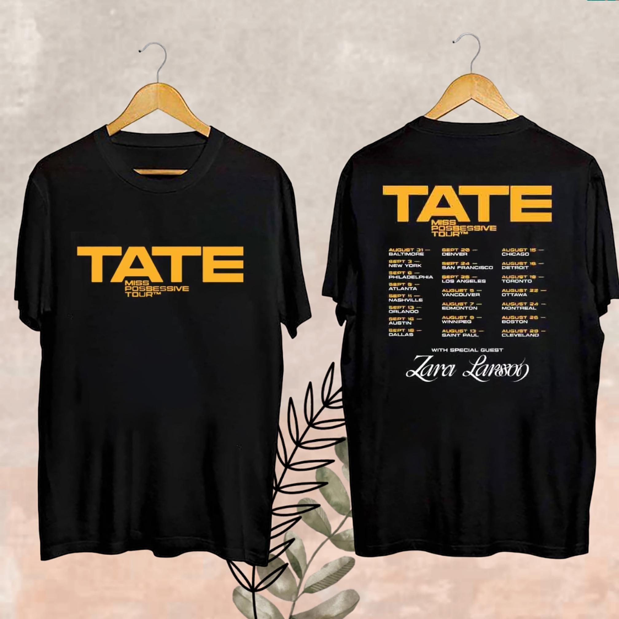 Miss Possessive World Tour Tate Mcrae 2025 Double Side Vuitino Apparel