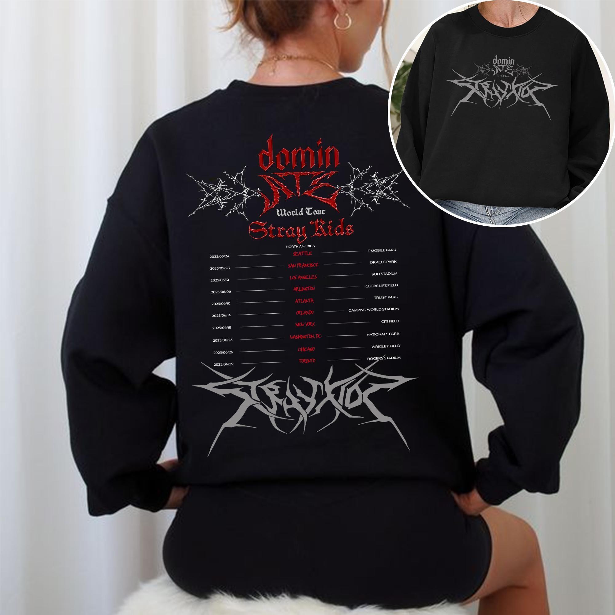 Stray Kids Dominate World Tour Us 2025 Vuitino Shirt