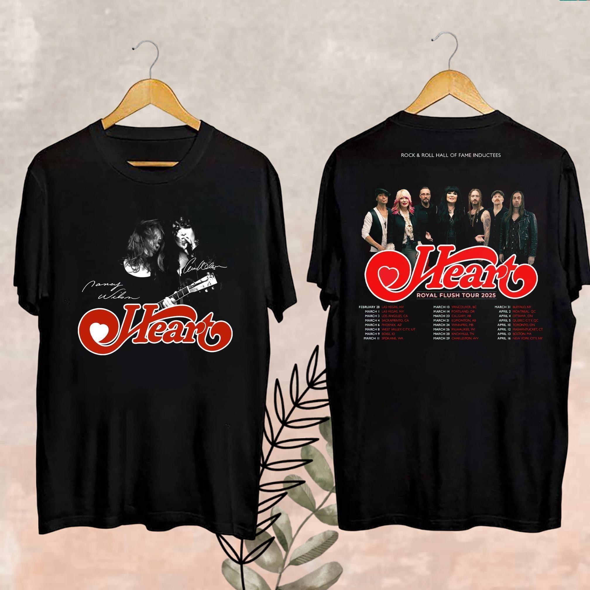 Rock Band Heart 2025 Tour Double Side Vuitino Apparel