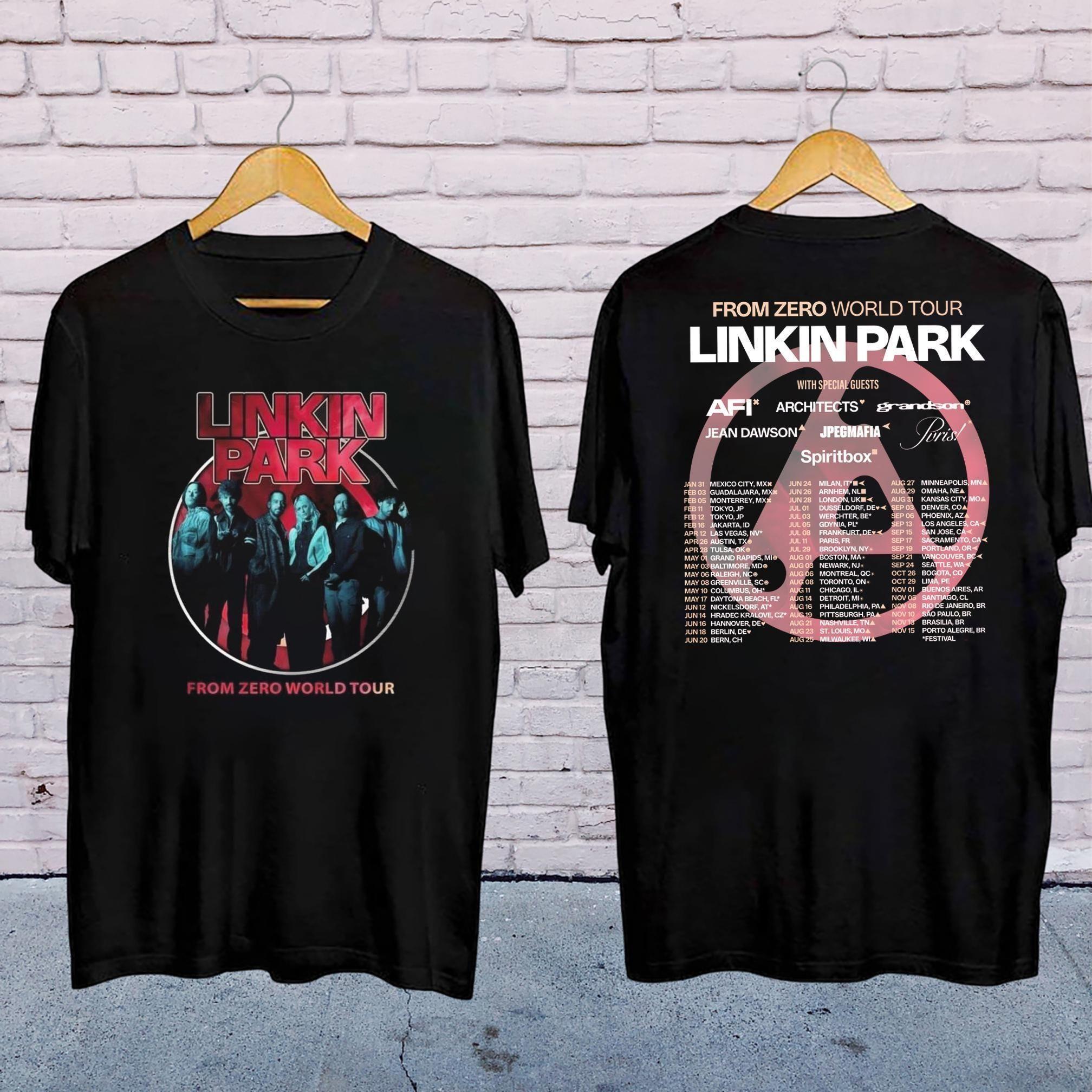 2025 Linkin Park From Zero World Tour Double Side Vuitino Merch