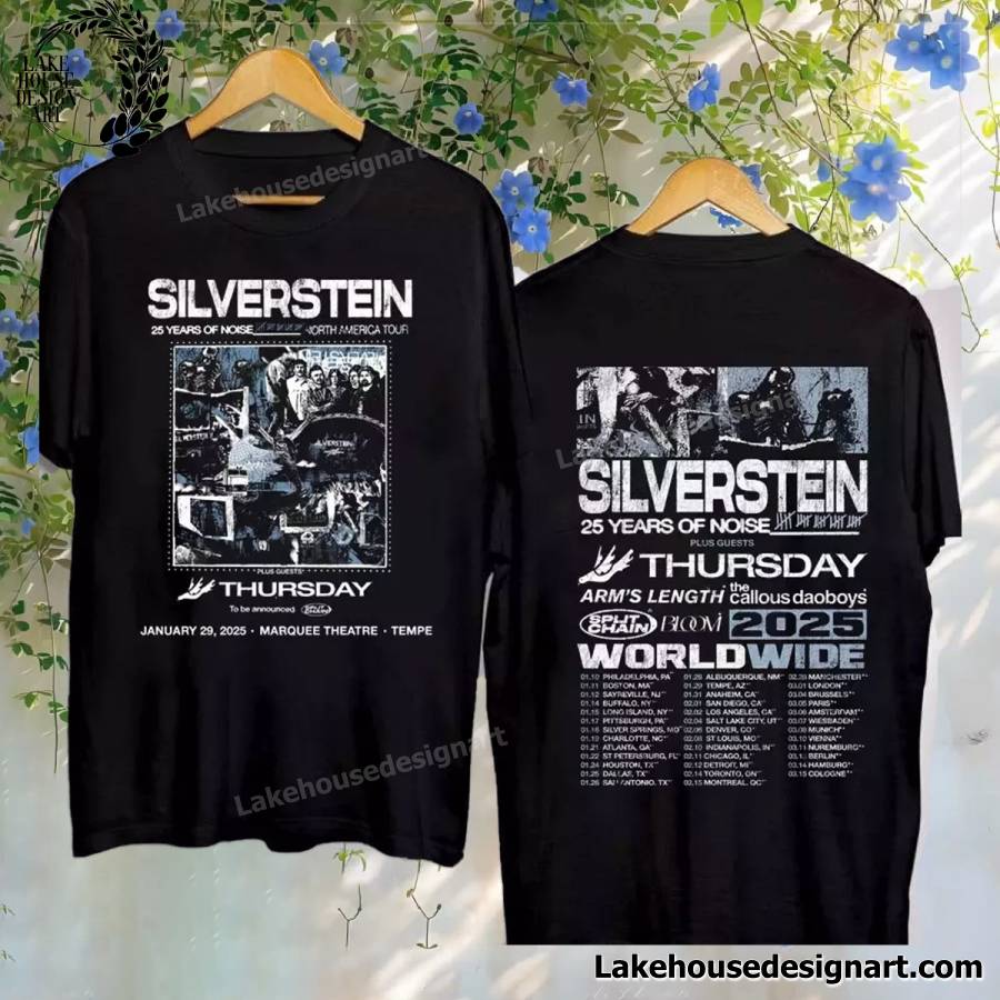 Silverstein Band 2025 World Tour Shirt