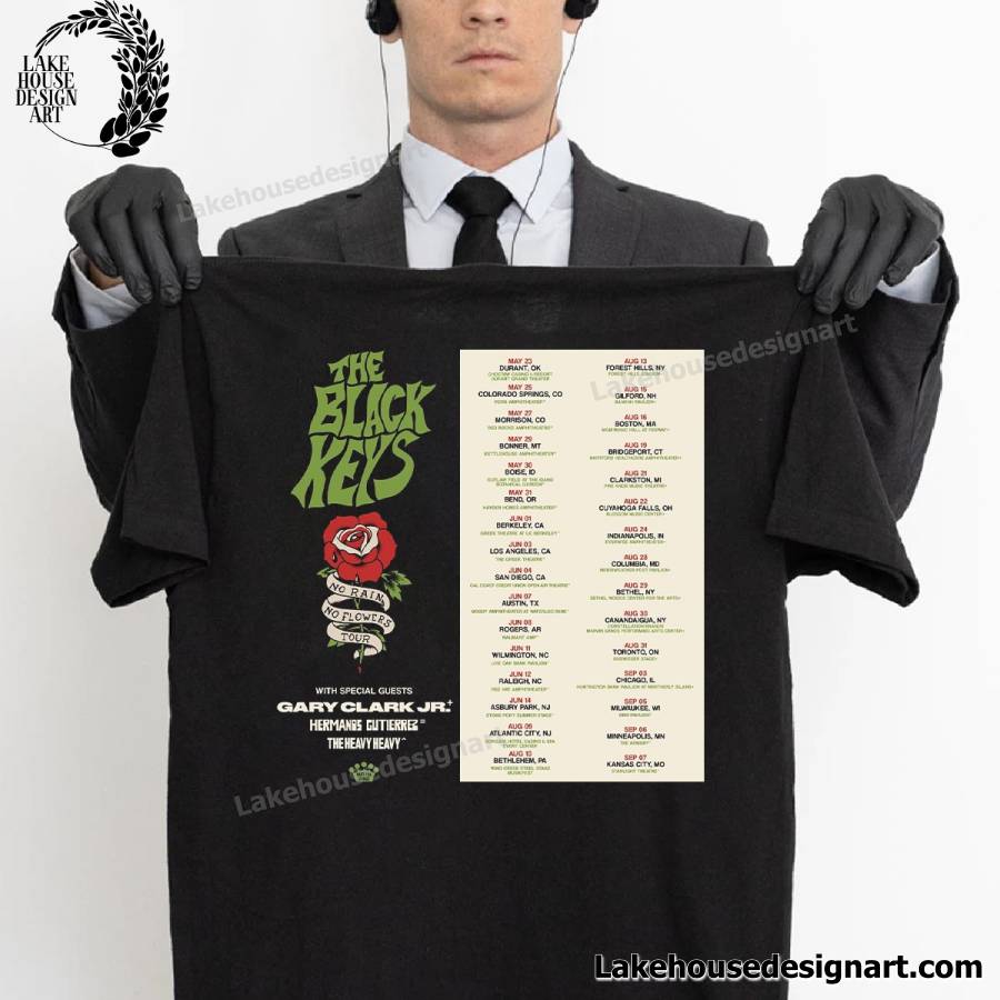 The Black Keys No Rain No Flowers 2025 Tour Shirt