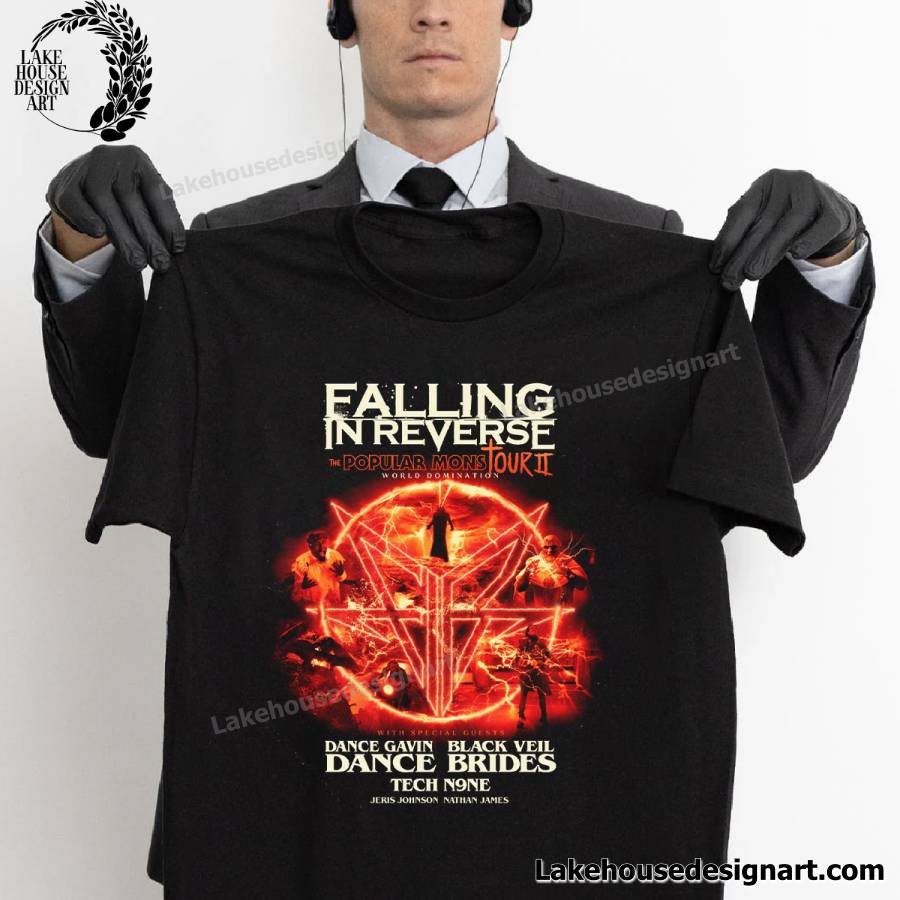 Falling In Reverse 2025 The Popular Monstour Ii Tour Shirt