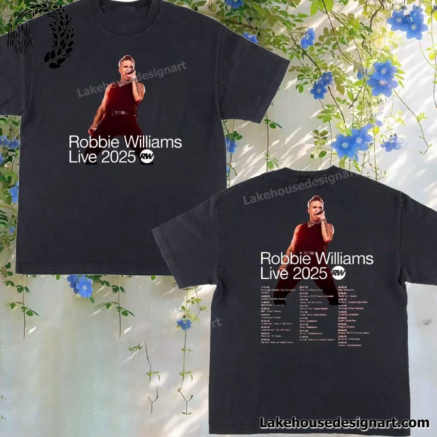 Robbie Williams 2025 Tour Uk Shirt