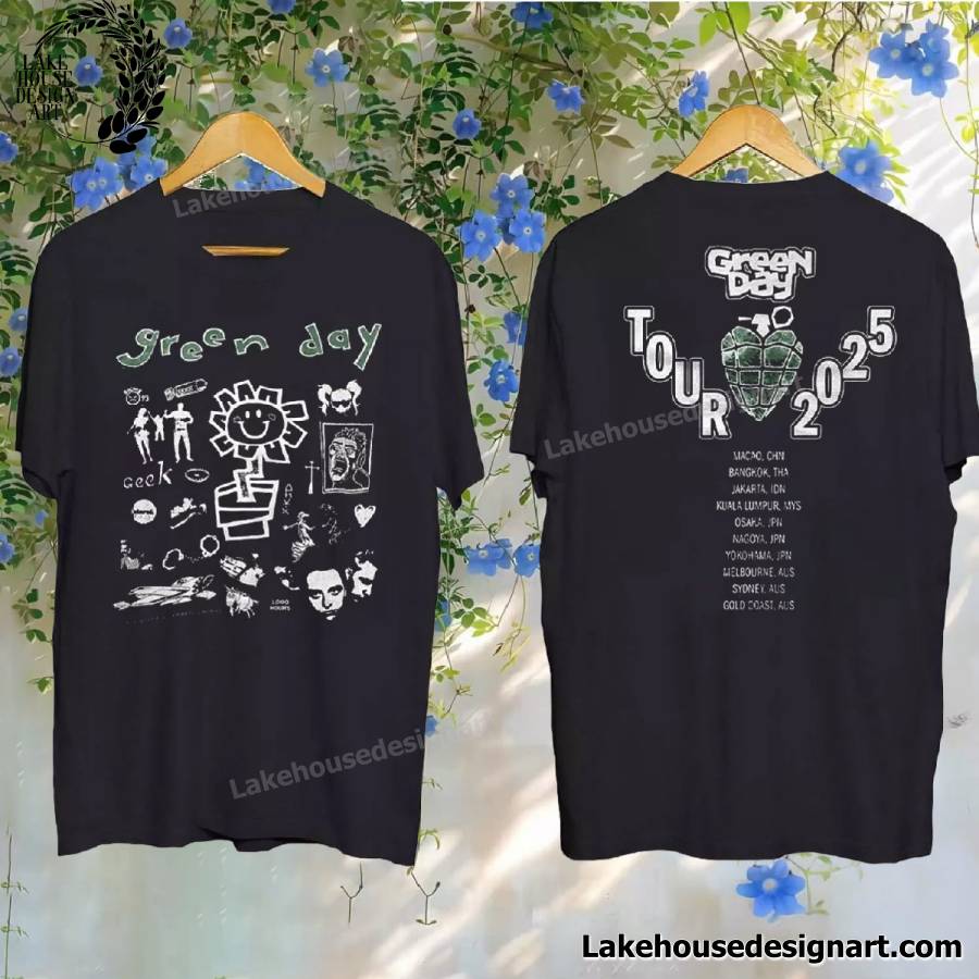 Green Day 2025 World Tour Shirt