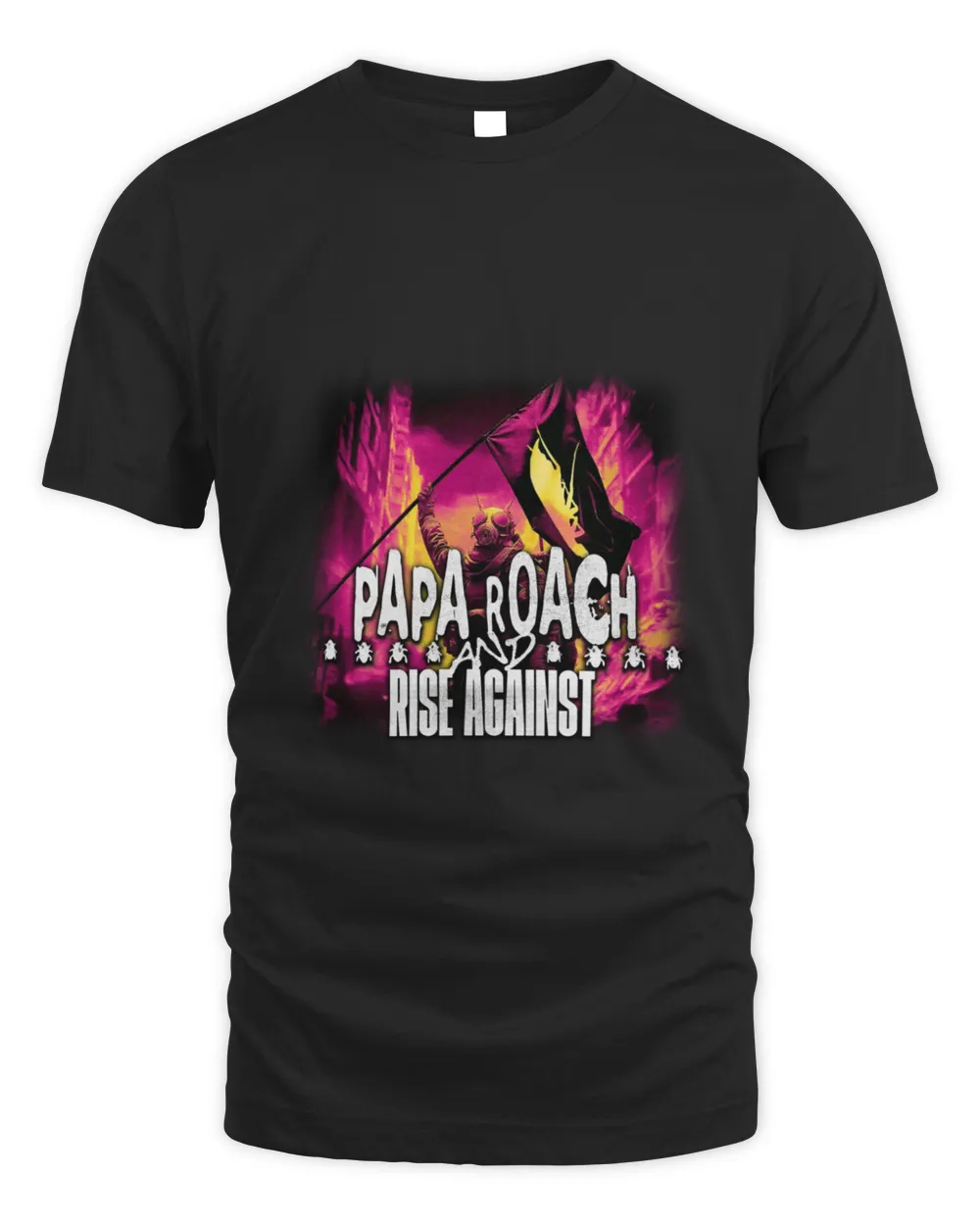 Papa Roach X Rise Against 2025 Tour Shirt Official Concert Merch