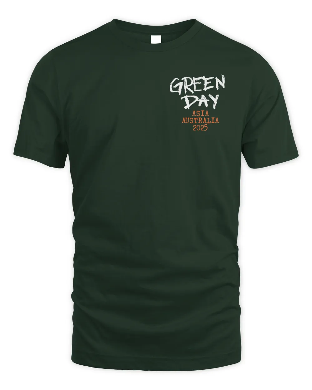 Official Band Merch Green Day Novacaine Tour Forest Green T-Shirt