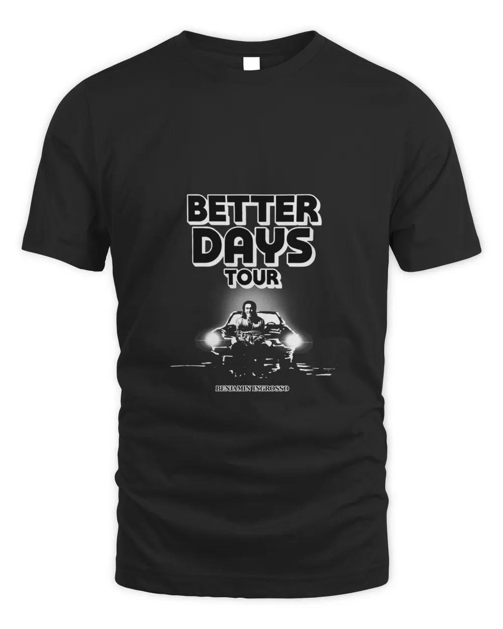 Official Benjamin Ingrosso Official Merch Better Days Black Car Tour Shirt