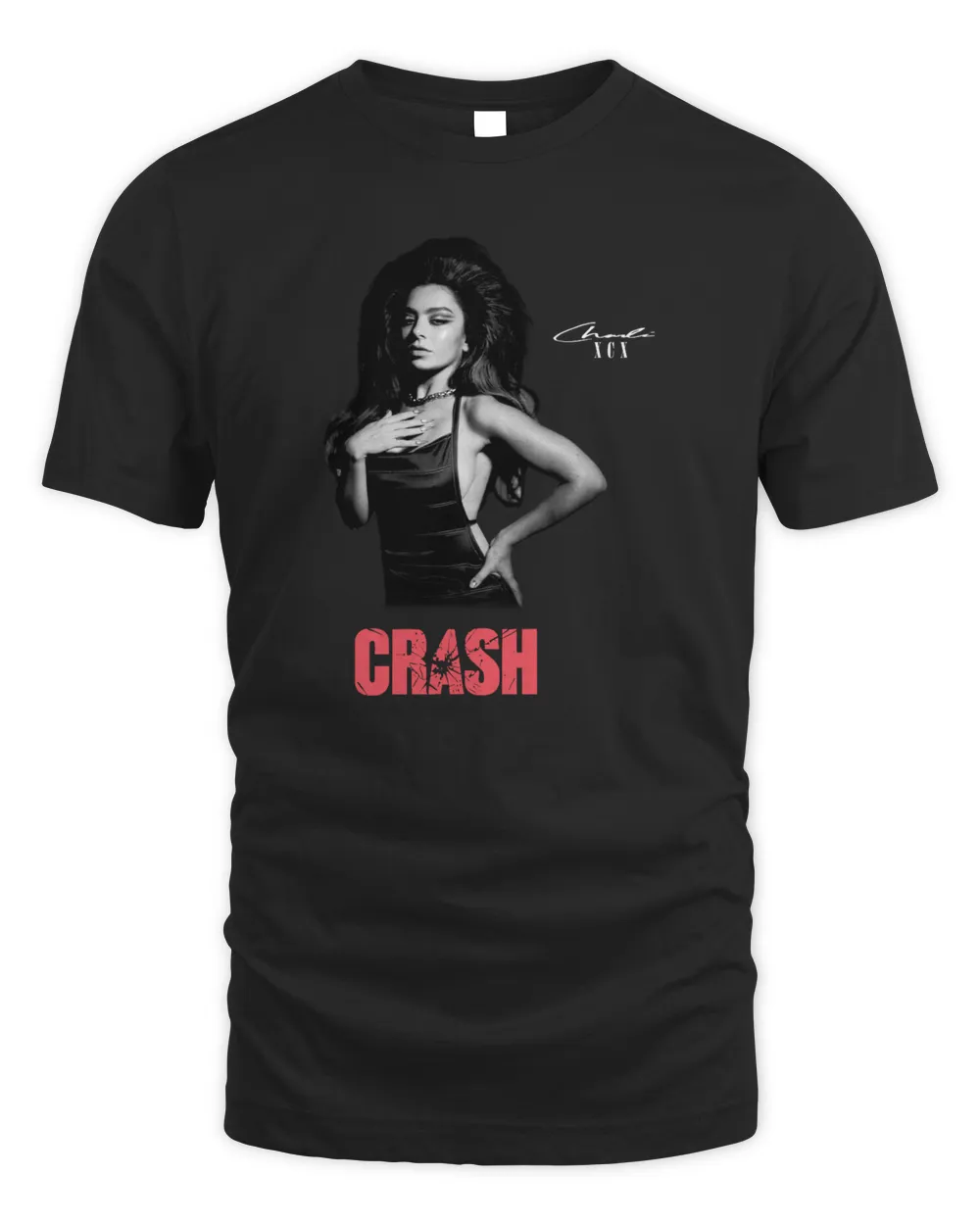 Charli Xcx Merch Crash Album Black T-Shirt