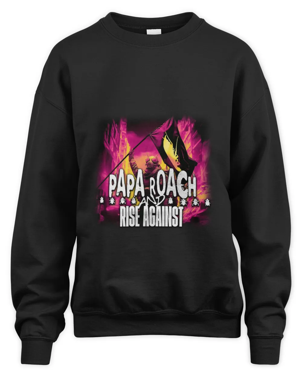 Papa Roach X Rise Against 2025 Tour Sweatshirt Official Concert Merch
