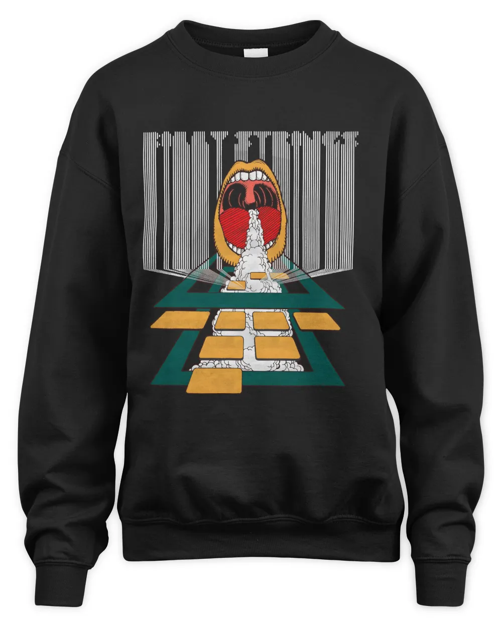 Billy Strings Mouth With Dates 2024 Winter Tour Merch Black Sweatshirt